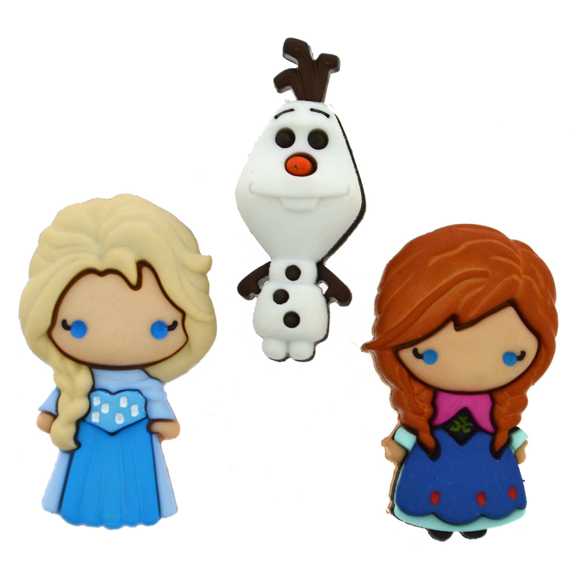 Disney® Frozen Anna, Elsa & Olaf Button Set